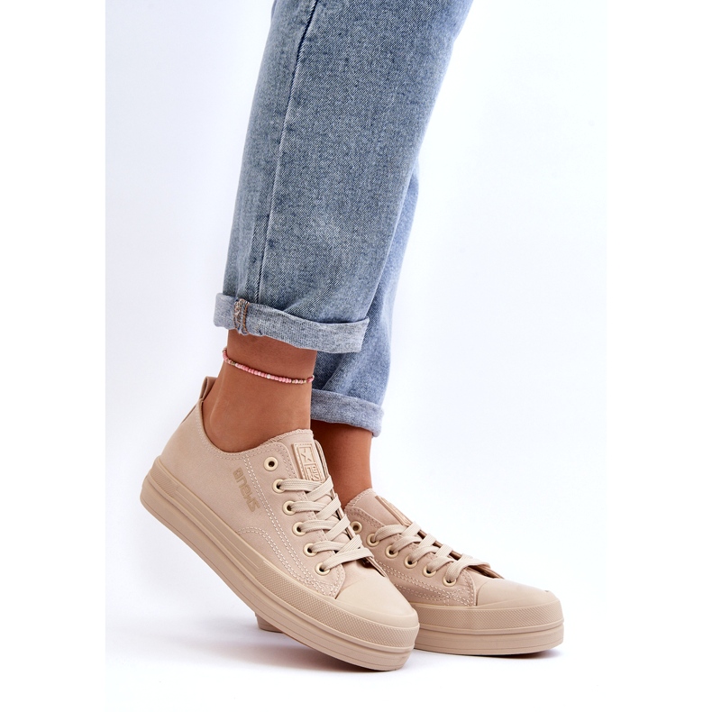 News Zapatillas Mujer De Tela Beige Staneva 2