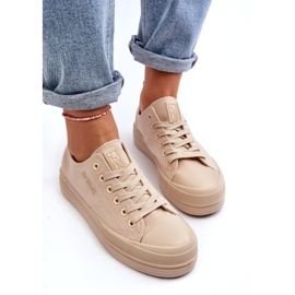 News Zapatillas Mujer De Tela Beige Staneva 8