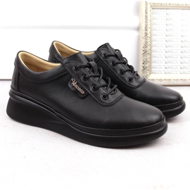 Zapatos con cordones mujer piel negro Vinceza 7922 2