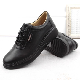 Zapatos con cordones mujer piel negro Vinceza 7922 3