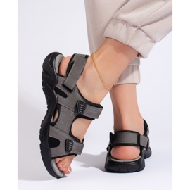 Sandalias deportivas de mujer gris. 1