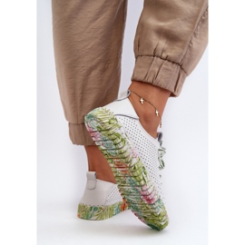 S.Barski Zapatos de Mujer con Cordones Fabricados en Piel Natural, Blanco Farnalea 8