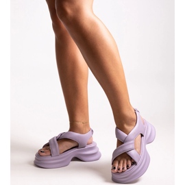 Sandalias de piel moradas GOE NN2N4103 violeta 1