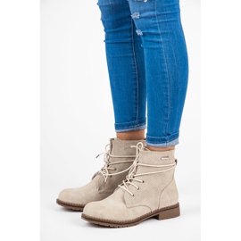 Juliet Botines beige con tacón plano 3
