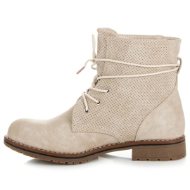 Juliet Botines beige con tacón plano 6
