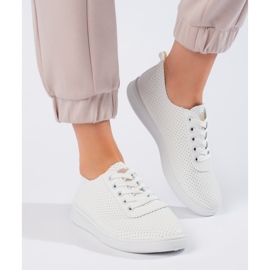 Seastar Zapatos blancos con cordones para mujer. 4