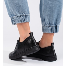 Seastar Zapatos negros con cordones para mujer. 4