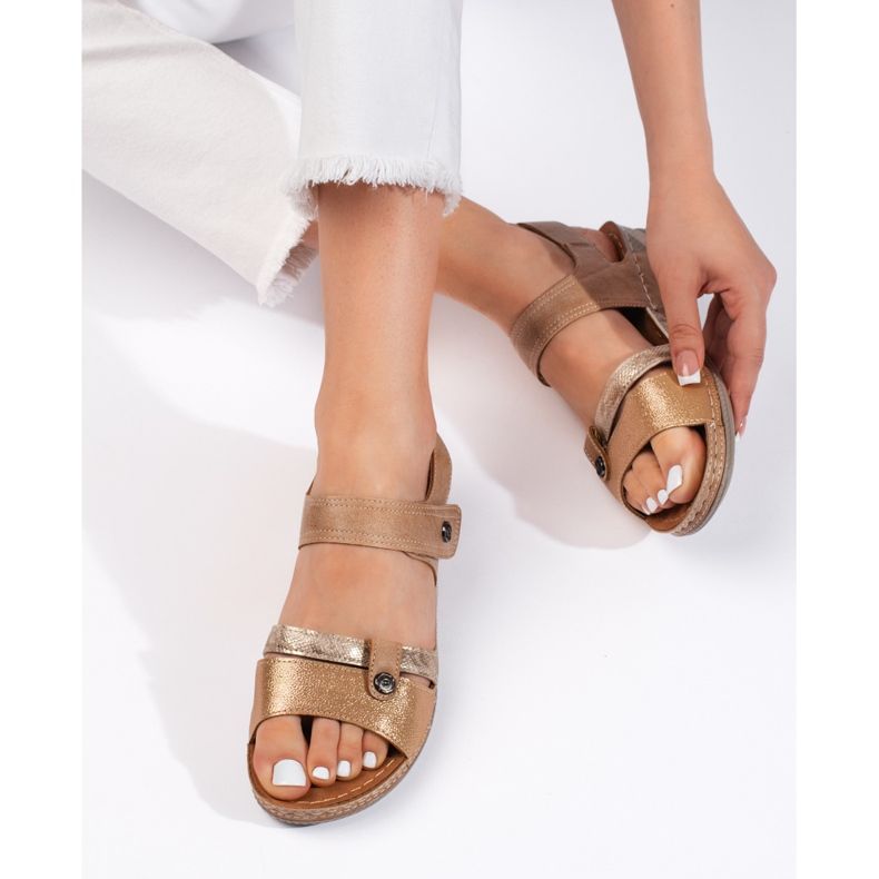 Sandalias marrones cómodas para mujer marrón 2