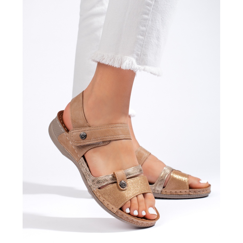 Sandalias marrones cómodas para mujer marrón 1
