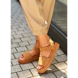 Sandalias Mujer Ante Plataforma Big Star NN274705 Marrón 3