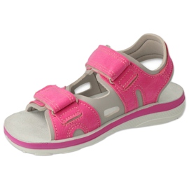 Sandalias infantiles befado, aplicación de piel con velcro 066Y100, rosa rosado 2 Sandalias infantiles befado, aplicación de piel con velcro 066Y100, rosa rosado 2