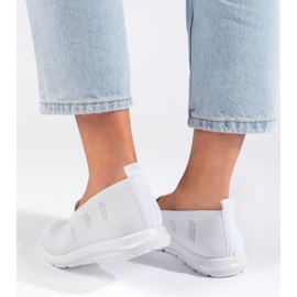 Slip-on de mujer textil blanco 4