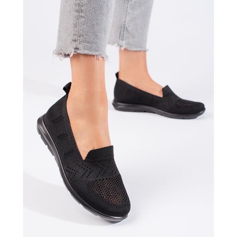 Slip-on de mujer textil negro 1