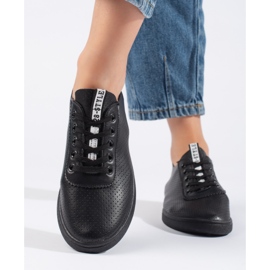 Seastar Deportivas mujer caladas negras negro 1