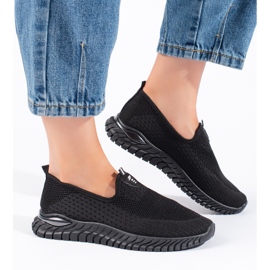 Deportivas mujer textil negras negro 3