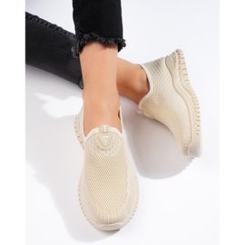 Deportivas mujer textil beige 1 Deportivas mujer textil beige 1