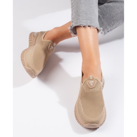 Deportivas mujer textil marrón 3