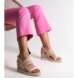 Sandalias cuña Muhja beige 3