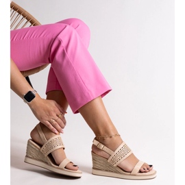 Sandalias cuña Muhja beige 1