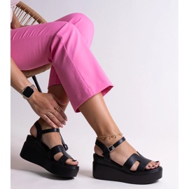 Sandalias cuña Reema negras negro 1 Sandalias cuña Reema negras negro 1