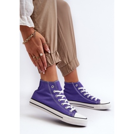 FR1 Zapatillas altas clásicas para mujer Morado Remos violeta 7