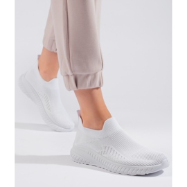 Zapatillas deportivas slip-on blancas de mujer blanco 4