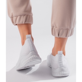 Zapatillas deportivas slip-on blancas de mujer blanco 3
