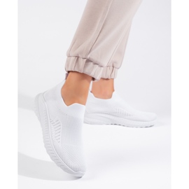 Zapatillas deportivas slip-on blancas de mujer blanco 1