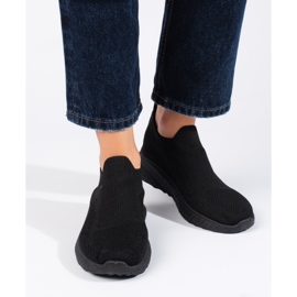 Deportivas mujer slip-on negras negro 2