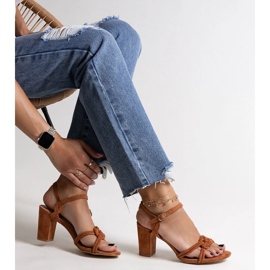 Sandalias tacón Shama marrón 1