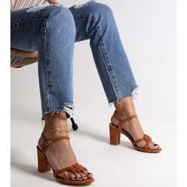 Sandalias tacón Shama marrón 3