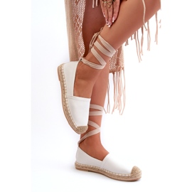 Bellucci Alpargatas De Piel Ecológica Con Cordones, Blanco 2 Bellucci Alpargatas De Piel Ecológica Con Cordones, Blanco 2