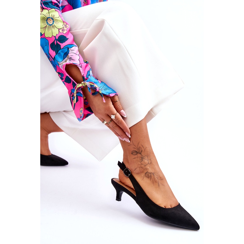 Jeeini Zapatos de salón de punta baja, negro 2