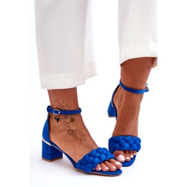 Seastar Sandalias trenzadas de ante azul Essenza 2