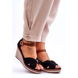 Sandalias cuña mujer negras negro 4 Sandalias cuña mujer negras negro 4