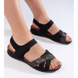 Sandalias plataforma mujer celeste azul 1