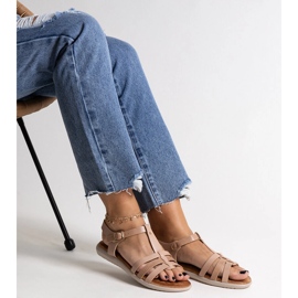 Sandalias de piel ecológica rosas de Grimalda rosado 2