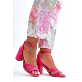 Sandalias Zipola Clásicas Fucsia Con Tacón 3 Sandalias Zipola Clásicas Fucsia Con Tacón 3
