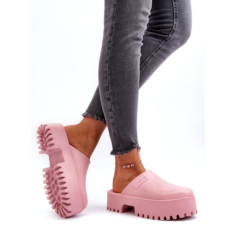 Chanclas de mujer con suela maciza Big Star NN274020 Rosa 4