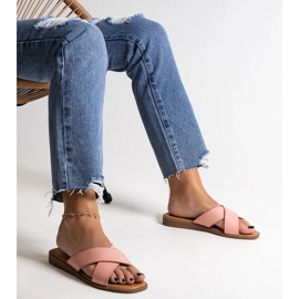 Chanclas de ecopiel Klementyna rosa rosado 3