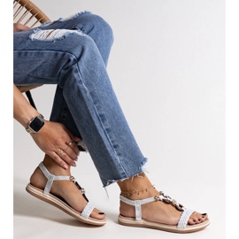 Sandalias Izodora trenzadas plateadas plata 1