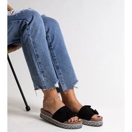 Chanclas negras enormes con suela decorativa Nibalie. negro 2