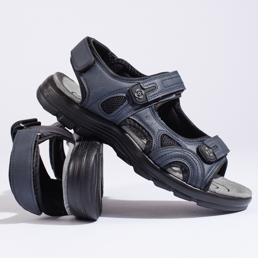 Sandalias deportivas hombre azul marino con velcro Zapatillas de Moda