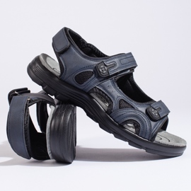 Sandalias deportivas hombre azul marino con velcro 1