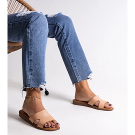 Chanclas de ecopiel beige de Kajetana 3