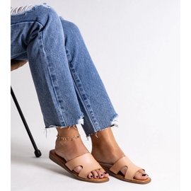 Chanclas de ecopiel beige de Kajetana 2