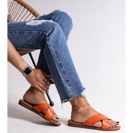 Chanclas de ecopiel naranjas de Klementyna 1 Chanclas de ecopiel naranjas de Klementyna 1