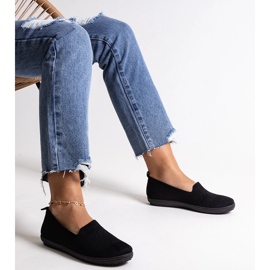 Zapatillas slip-on de tejido Shadhi en negro 3