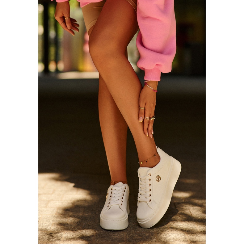 Zapatillas Mujer Plataforma Baja Blanco Telirra 2