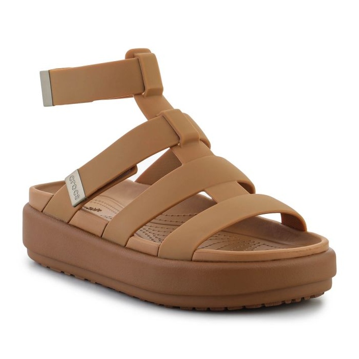 Sandalias Crocs Brooklyn luxe Gladiator 209557-2U3 marrón 1